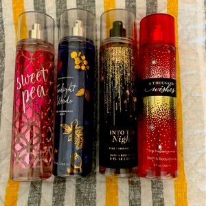 Bath & Body Works Fragrance Mist Lot 4 pc